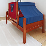 YO21 CP : Kids Beds Twin Toddler Bed with Tent, Panel, Chestnut