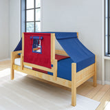 YO21 NP : Kids Beds Twin Toddler Bed with Tent, Panel, Natural