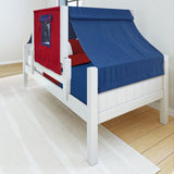 YO21 WP : Kids Beds Twin Toddler Bed with Tent, Panel, White