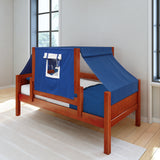 YO22 CP : Kids Beds Twin Toddler Bed with Tent, Panel, Chestnut