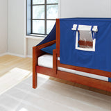 YO22 CP : Kids Beds Twin Toddler Bed with Tent, Panel, Chestnut