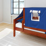 YO22 CS : Kids Beds Twin Toddler Bed with Tent, Slat, Chestnut