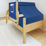 YO22 NP : Kids Beds Twin Toddler Bed with Tent, Panel, Natural