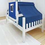 YO22 WS : Kids Beds Twin Toddler Bed with Tent, Slat, White