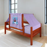 YO27 CP : Kids Beds Twin Toddler Bed with Tent, Panel, Chestnut