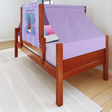 YO27 CP : Kids Beds Twin Toddler Bed with Tent, Panel, Chestnut