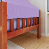 YO27 CS : Kids Beds Twin Toddler Bed with Tent, Slat, Chestnut