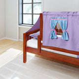 YO27 CS : Kids Beds Twin Toddler Bed with Tent, Slat, Chestnut