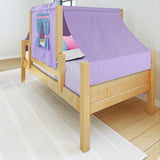 YO27 NP : Kids Beds Twin Toddler Bed with Tent, Panel, Natural