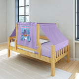 YO27 NS : Kids Beds Twin Toddler Bed with Tent, Slat, Natural