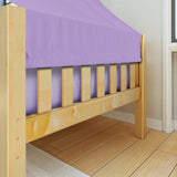 YO27 NS : Kids Beds Twin Toddler Bed with Tent, Slat, Natural