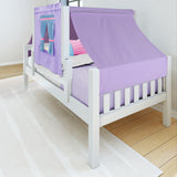 YO27 WS : Kids Beds Twin Toddler Bed with Tent, Slat, White