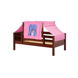 YO28 CP : Kids Beds Twin Toddler Bed with Tent, Panel, Chestnut