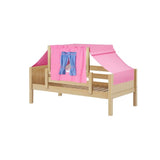 YO28 NP : Kids Beds Twin Toddler Bed with Tent, Panel, Natural