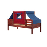 YO44 CP : Kids Beds Twin Toddler Bed with Tent, Panel, Chestnut