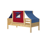 YO44 NP : Kids Beds Twin Toddler Bed with Tent, Panel, Natural