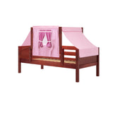 YO64 CP : Kids Beds Twin Toddler Bed with Tent, Panel, Chestnut