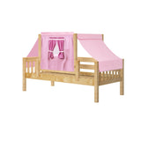 YO64 NS : Kids Beds Twin Toddler Bed with Tent, Slat, Natural