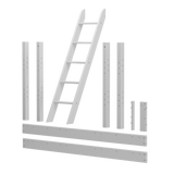 1534-002 : Component High Loft Angle Ladder Kit w/ XL long cross member, White