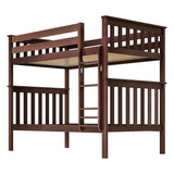 177201-005 : Bunk Beds Twin over Twin Slat Bunk w/ Straight Ladder incl. Slat Rolls, Espresso