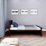 177210-005 : Single Beds Twin Bed w/ Slat HB & Foot Panel incl. Slat Roll, Espresso