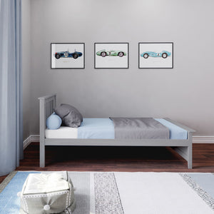 177210-002 : Single Beds Twin Bed w/ Slat HB & Foot Panel incl. Slat Roll, White