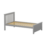 177210-121 : Single Beds Twin Bed w/ Slat HB & Foot Panel incl. Slat Roll, Grey