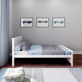 177211-002 : Single Beds Full Bed w/ Slat HB & Foot Panel incl. Slat Roll, White