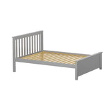 177211-121 : Single Beds Full Bed w/ Slat HB & Foot Panel incl. Slat Roll, Grey