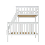 177231-002 : Bunk Beds Twin over Full Slat Bunk w/ Angle Ladder incl. Slat Rolls, White