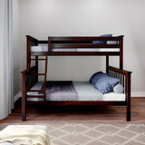 177231-005 : Bunk Beds Twin over Full Slat Bunk w/ Angle Ladder incl. Slat Rolls, Espresso