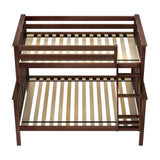 177231-005 : Bunk Beds Twin over Full Slat Bunk w/ Angle Ladder incl. Slat Rolls, Espresso