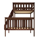 177231-005 : Bunk Beds Twin over Full Slat Bunk w/ Angle Ladder incl. Slat Rolls, Espresso