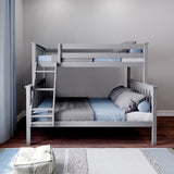 177231-121 : Bunk Beds Twin over Full Slat Bunk w/ Angle Ladder incl. Slat Rolls, Grey