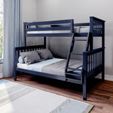 177231-131 : Bunk Beds Twin over Full Slat Bunk w/ Angle Ladder incl. Slat Rolls, Blue