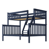 177231-131 : Bunk Beds Twin over Full Slat Bunk w/ Angle Ladder incl. Slat Rolls, Blue