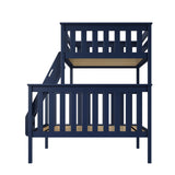 177231-131 : Bunk Beds Twin over Full Slat Bunk w/ Angle Ladder incl. Slat Rolls, Blue