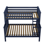 177231-131 : Bunk Beds Twin over Full Slat Bunk w/ Angle Ladder incl. Slat Rolls, Blue