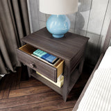180001-151 : Furniture Nightstand with Drawer and Shelf, Clay