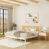 220313-102 : Single Beds DUO King-Size Bed, White/Natural