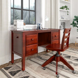 2455-003 : Furniture 4 Drawer Student Desk, Chestnut