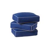 3740-022 : Accessories Back Pillows (set of 3), Blue + White