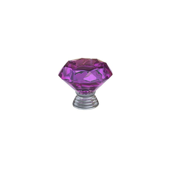 5120-110 : Hardware Diamond Crystal Knob , Fuschia
