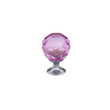 5121-103 : Hardware Ball Facet Crystal Knob, Pink