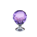 5121-107 : Hardware Ball Facet Crystal Knob, Purple