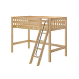 CHAP XL NS : Standard Loft Beds Twin XL Mid Loft Bed with Angled Ladder on Front, Slat, Natural