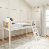 EASY RIDER MWS : Play Loft Beds Modern Twin Low Loft Bed with Angled Ladder on Front